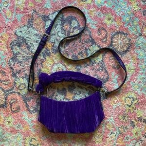A New Day Purple Velvet Shoulder Bag
